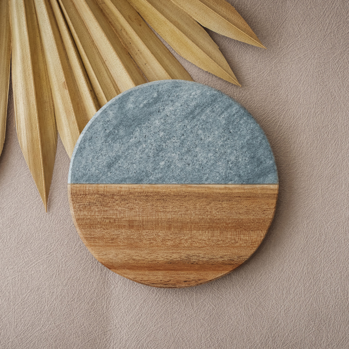 Grey Marble Coaster Set