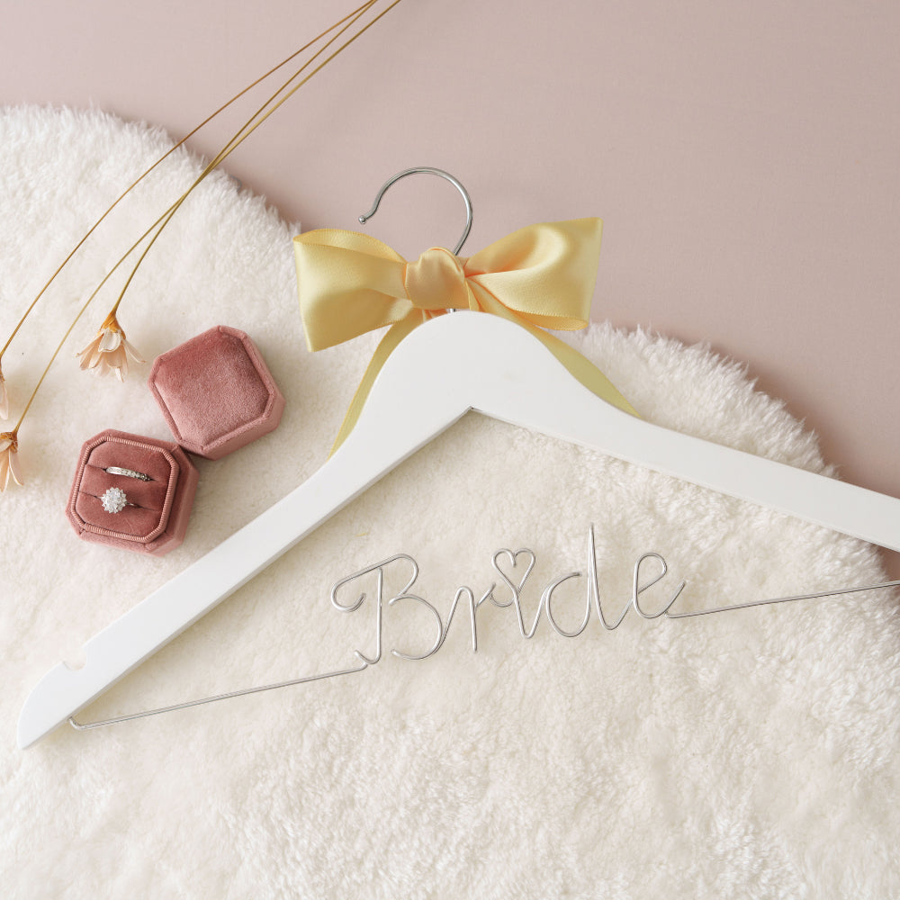 Bride Wire Hanger with Bow