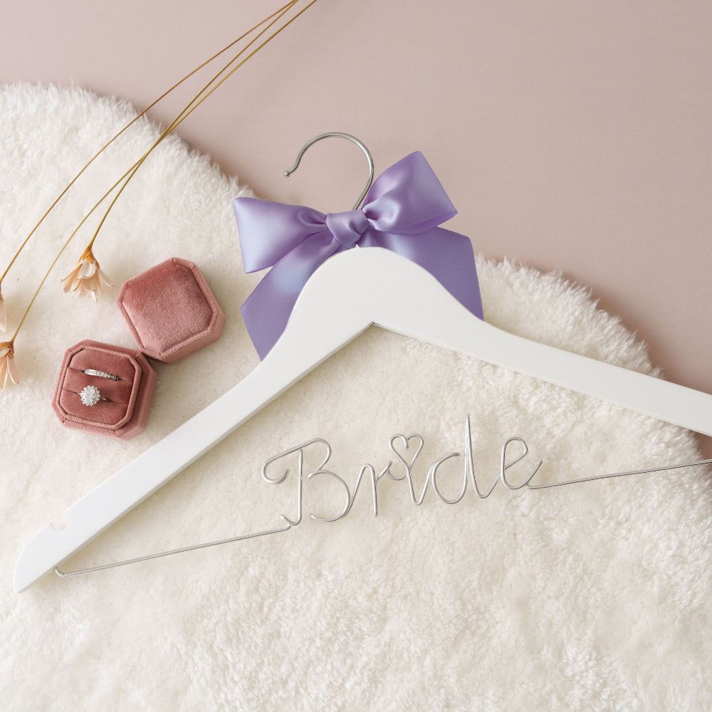 Bride Wire Hanger with Bow