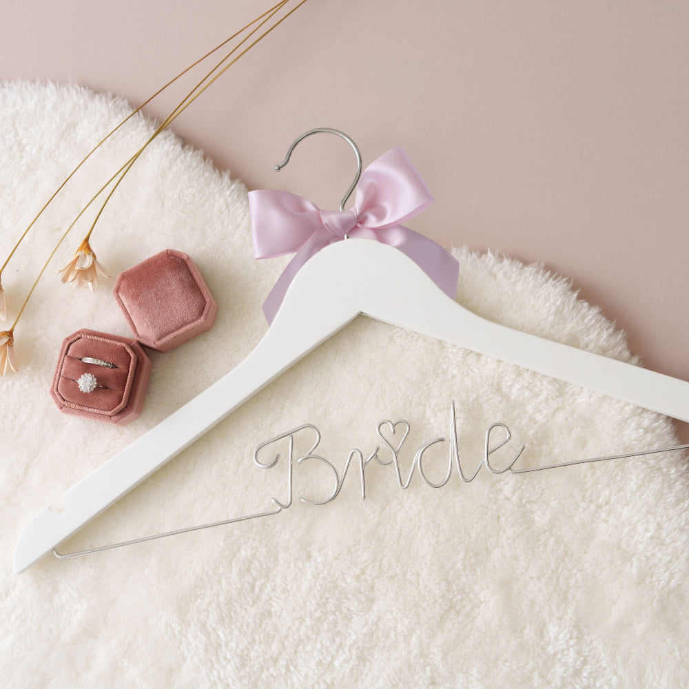 Bride Wire Hanger with Bow