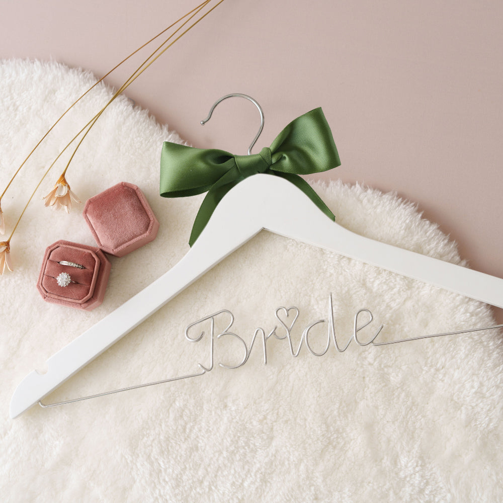 Bride Wire Hanger with Bow