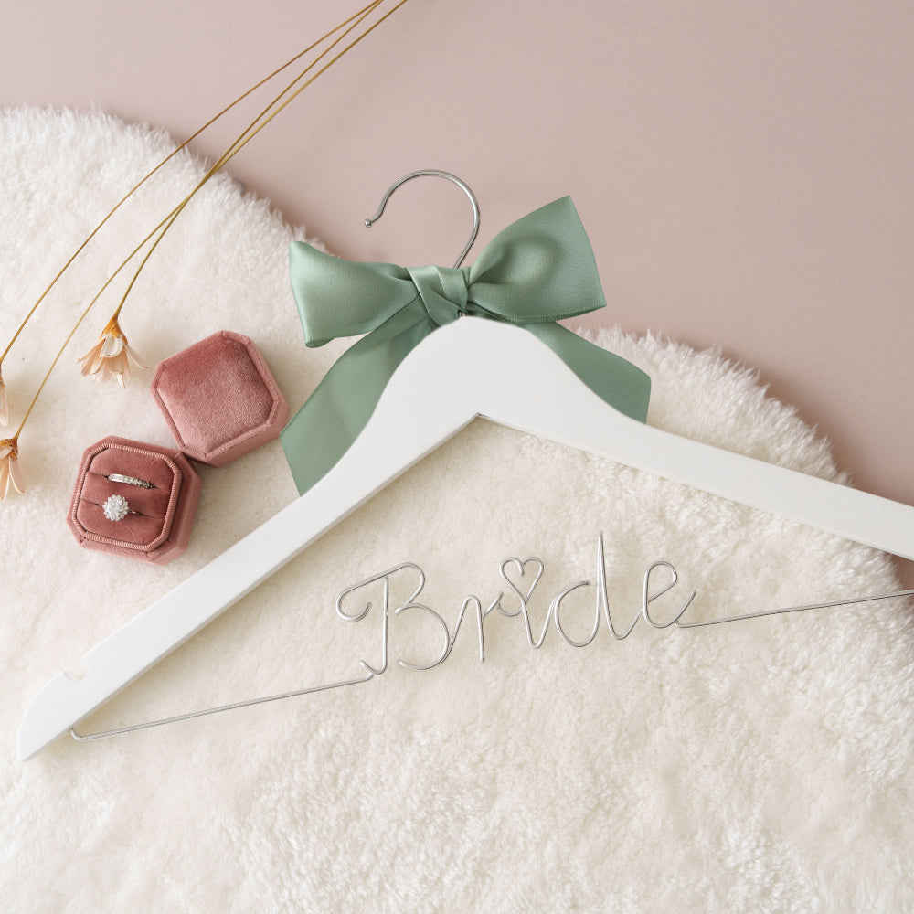 Bride Wire Hanger with Bow