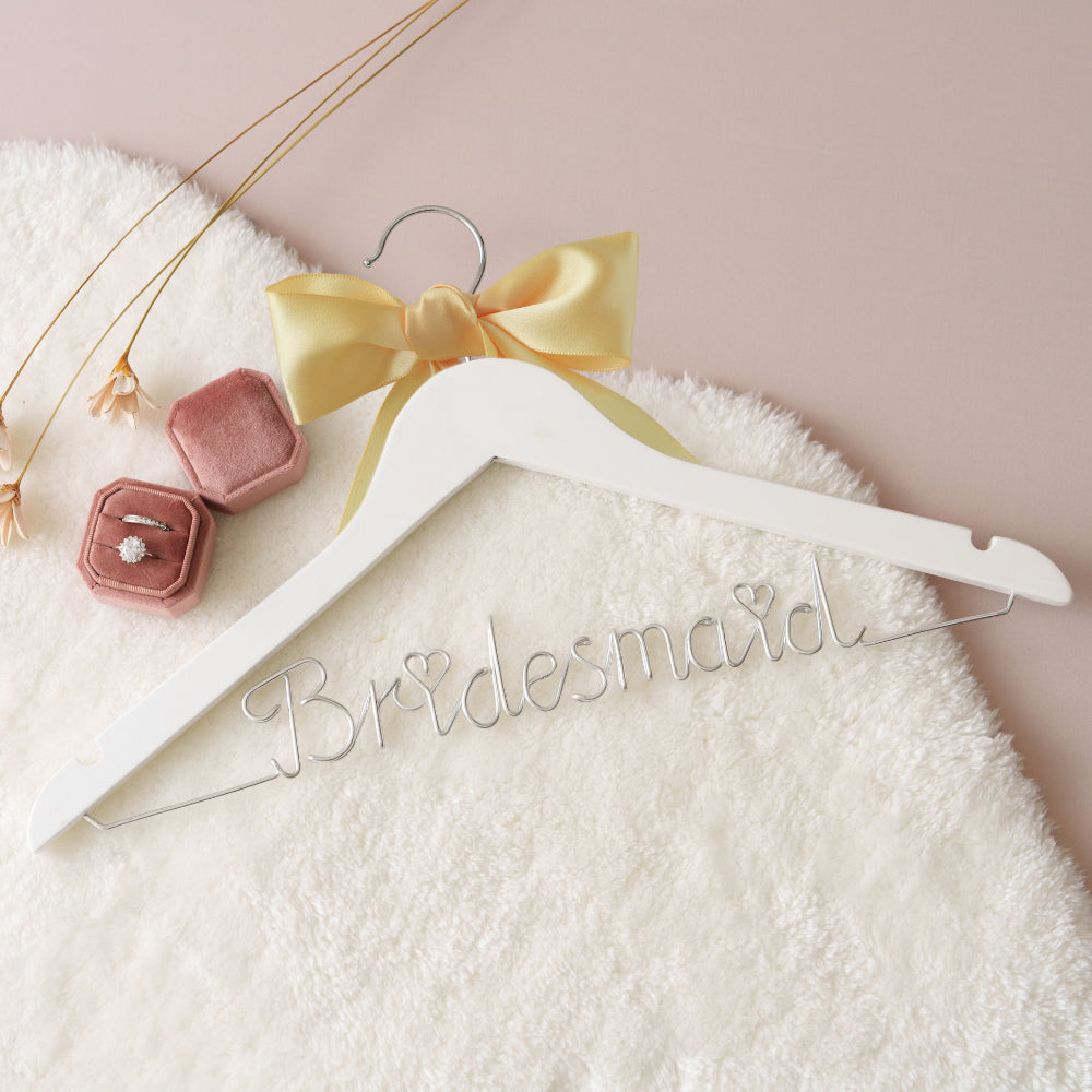 Bridesmaid Wire Wedding Hanger with Bow