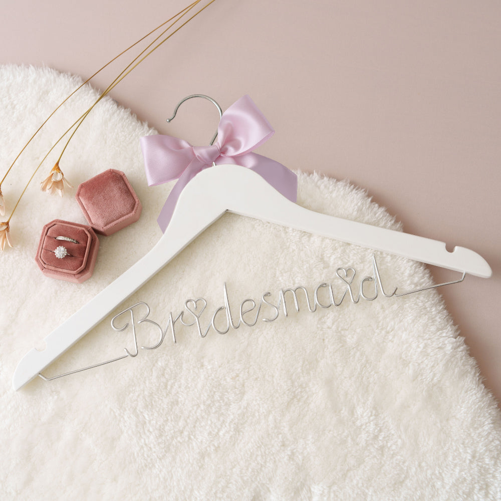 Bridesmaid Wire Wedding Hanger with Bow