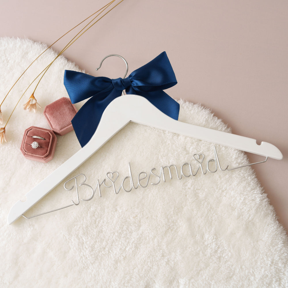 Bridesmaid Wire Wedding Hanger with Bow