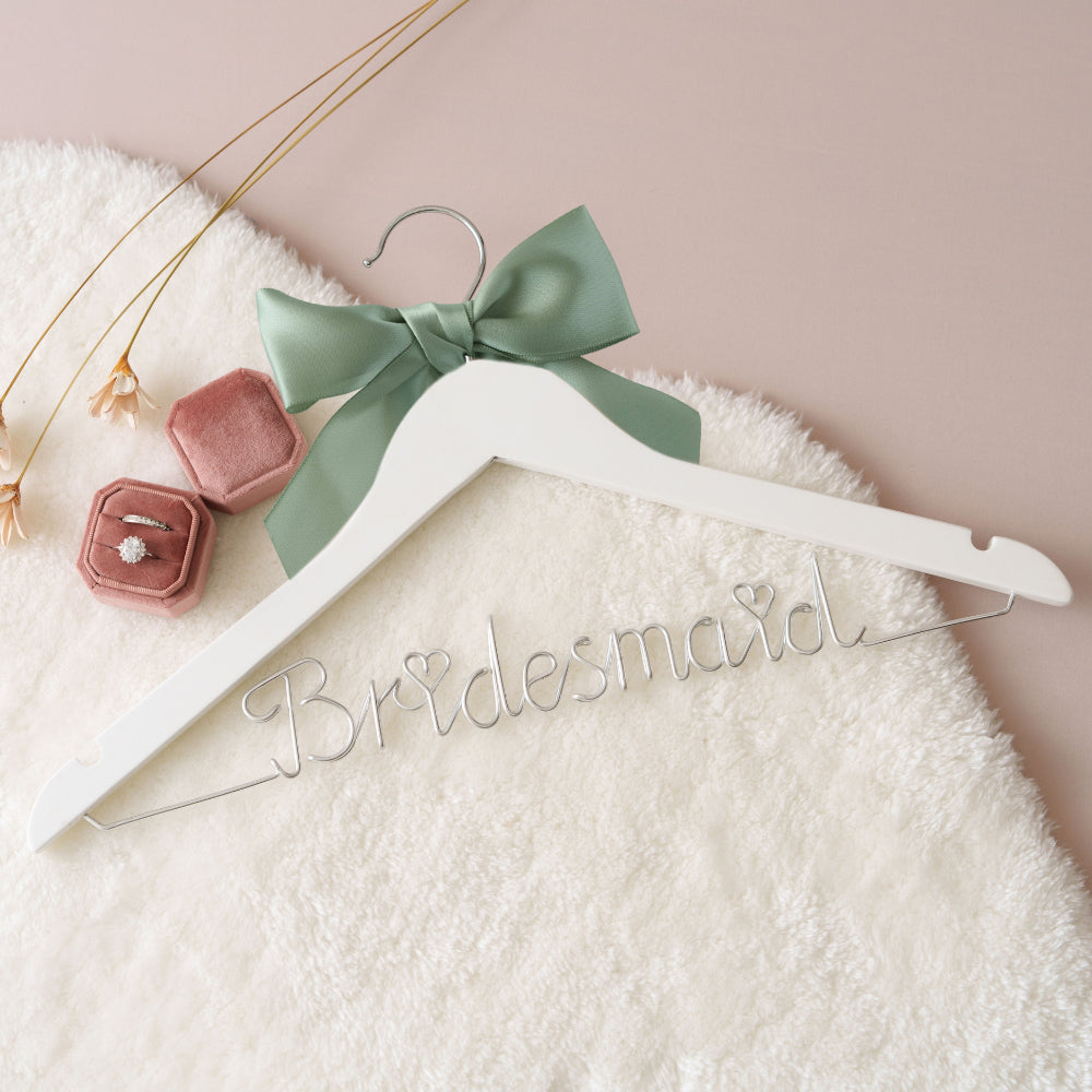 Bridesmaid Wire Wedding Hanger with Bow