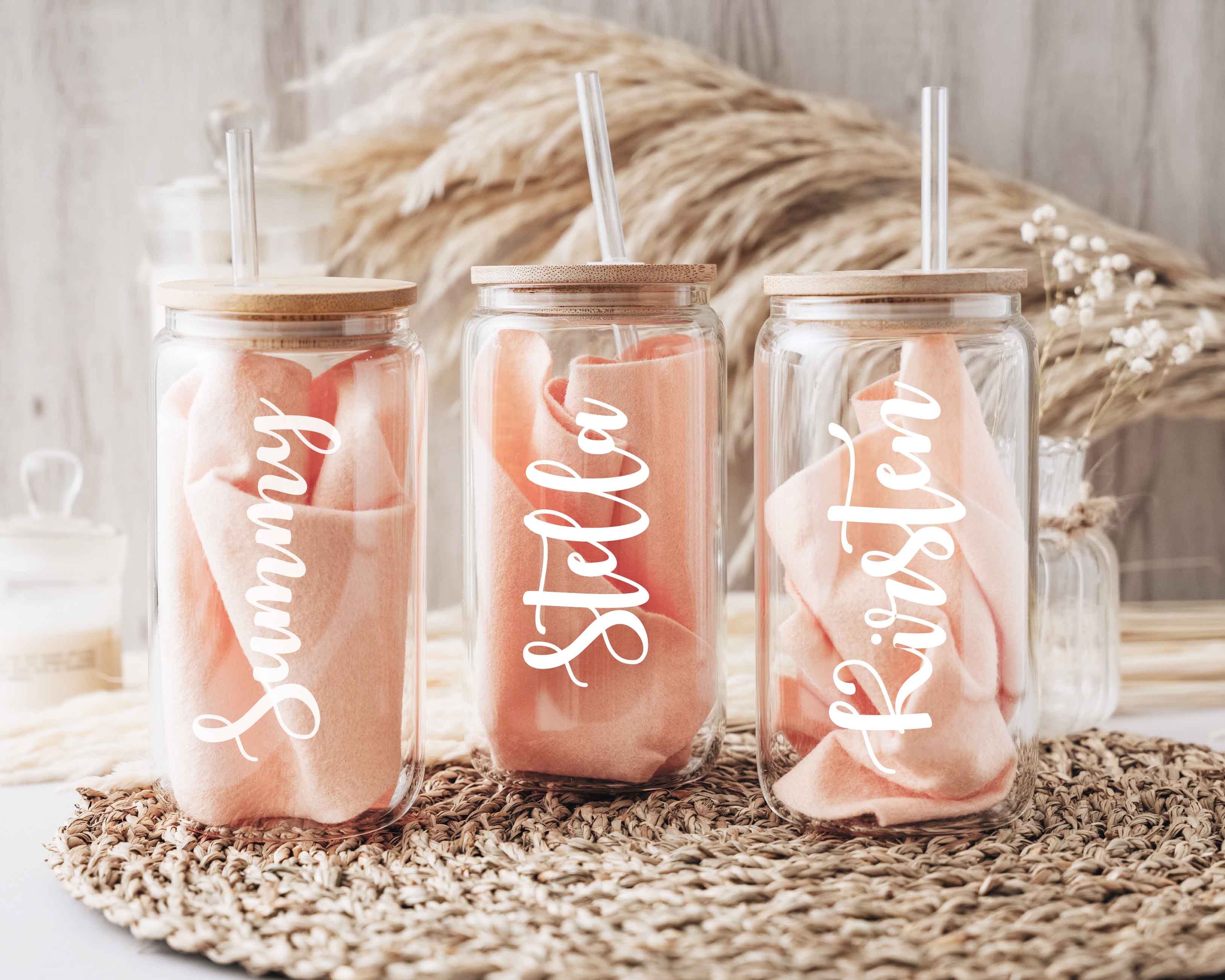 Custom Bridesmaid Glass Can