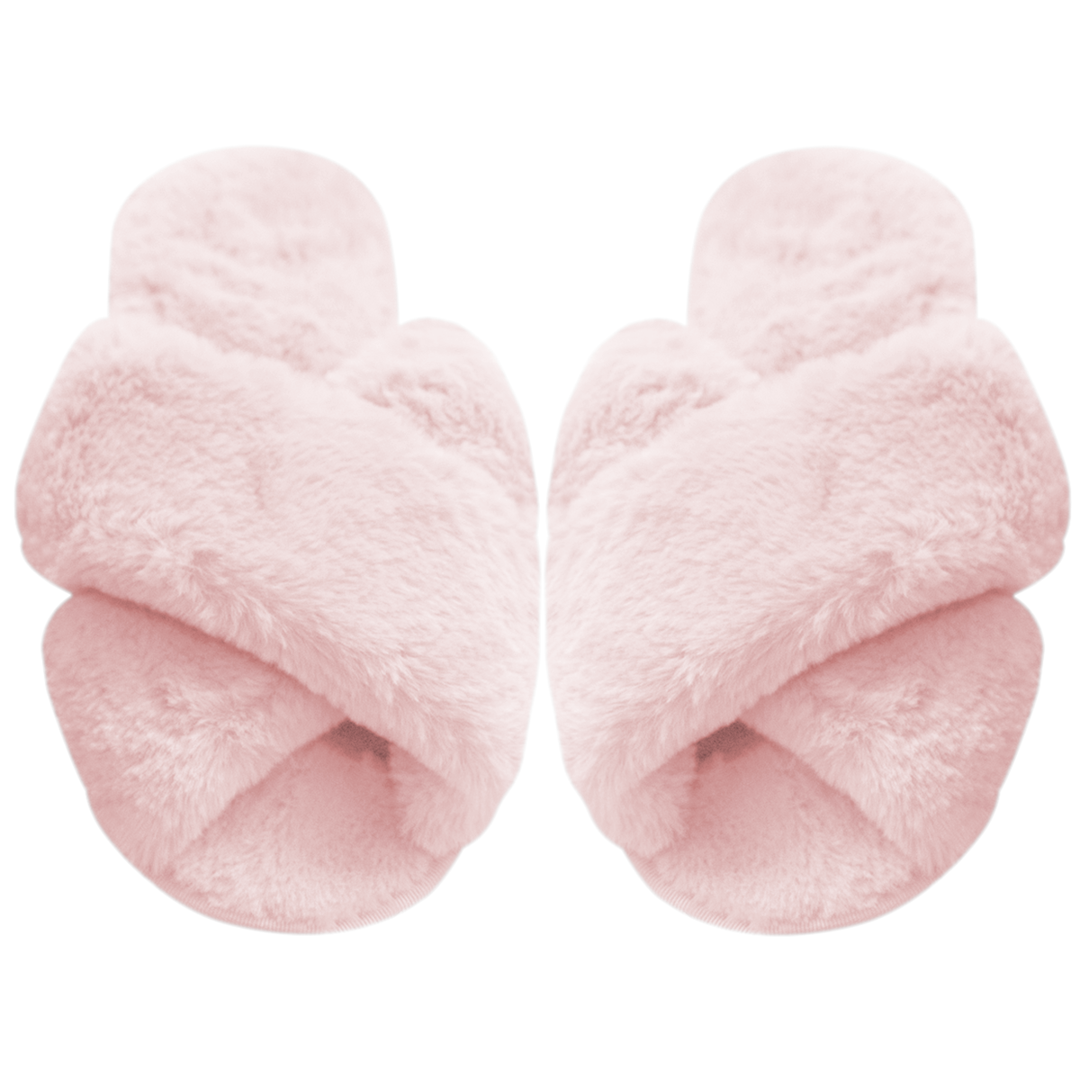 Nude Pink bridesmaid and bridal fluffy slippers